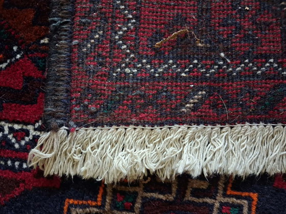 Tapis Persan Beloutch fait main 200×108cm, Coton, Laine, Multicolore (photo 12 sur 15)