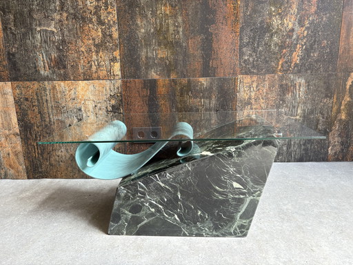 Midcentury salontafel marmer