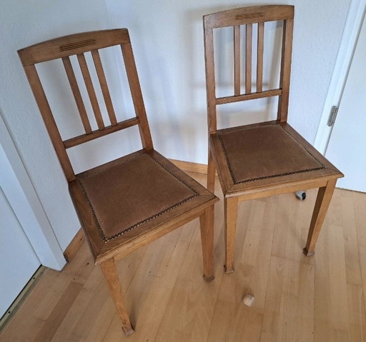 2 upholstered chairs, Wilhelminian style, set price
