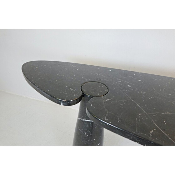 Image 1 of Vintage Angelo Mangiarotti Eros Black Marble Console In Nero Marquina