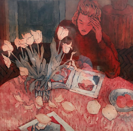 Marcel Schellekens - Dame aan tafel 