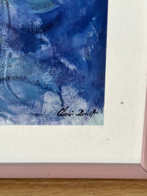 Image 1 of Affiche vintage Claude Monet Les Nymphéas (Nymphéas) années 1990 – encadrée