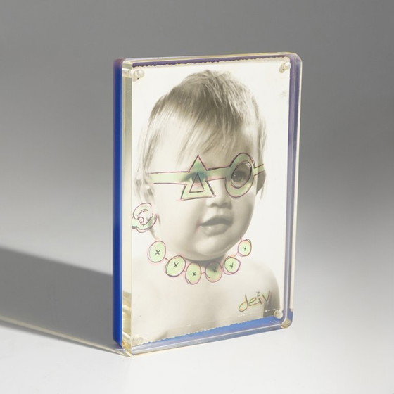 Pair of Blue and Clear Perspex Photo Frames, 1970s – Plastic, Plexiglass (photo 11 of 13)