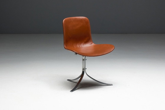 Image 1 of PK9 First Edition Esszimmerstühle von Poul Kjærholm für E. Kold Christensen, Dänemark, 1960er Jahre