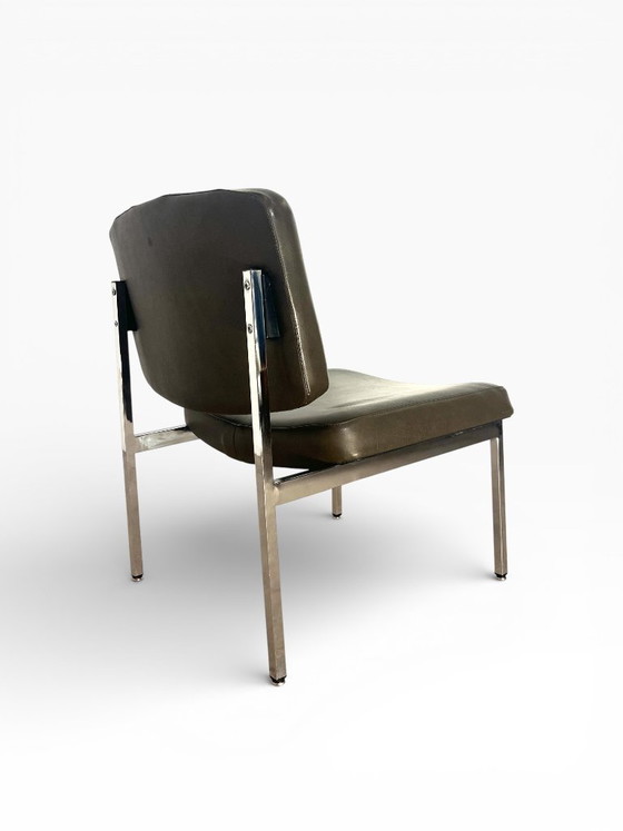 Image 1 of Vintage chromen loungestoel uit de jaren 70
