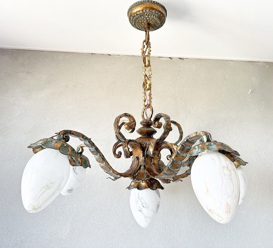 Image 1 of Vintage brutalist chandelier