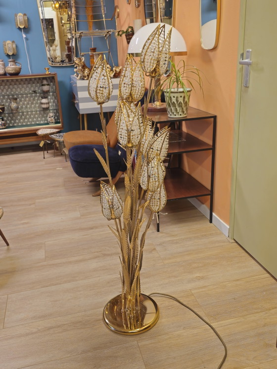 Vintage PALWA Tulip Floor Lamp Table Lamp Brass – Floor lights, Metal (photo 4 of 15)