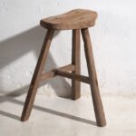 Antique oriental primitive style stool (c.1920) #2 (photo 6 of 40)