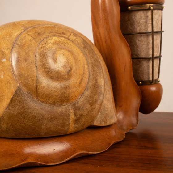 Aldo Tura Parchment Snail Table Lamp Mid Century 1940 – Paper, Brass, Mid Century Modern (photo 16 of 27)