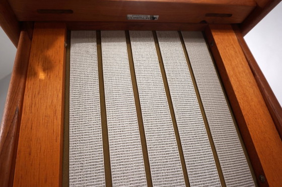 Image 1 of EMC teakhouten leren fauteuil, 1960