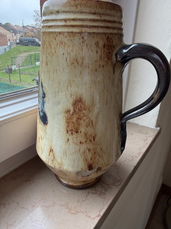 Stoneware jug mug from Bouffioulx signed Guérin - Nouvelle Gazette (NG), Vases, Ceramic, Brown (photo 5 of 5)