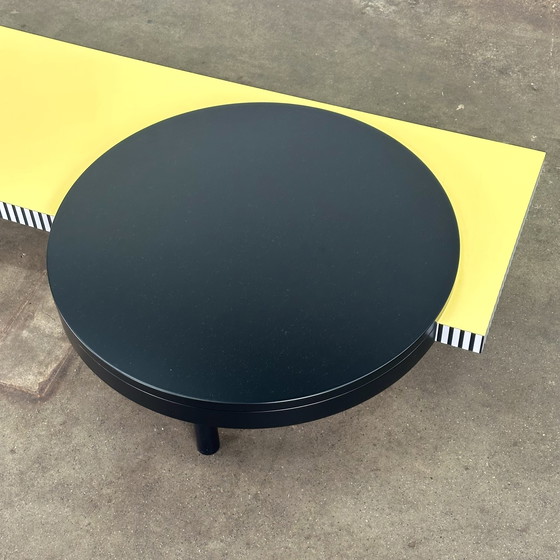 Image 1 of Memphis Wall Table By Antonia Astori In Yellow With Swivel Disc