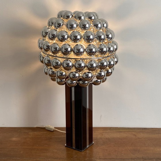 Kinetic Lamp. 1970. Smoked Plexiglas. Space Age. – Table lamps, Metal (photo 2 of 7)