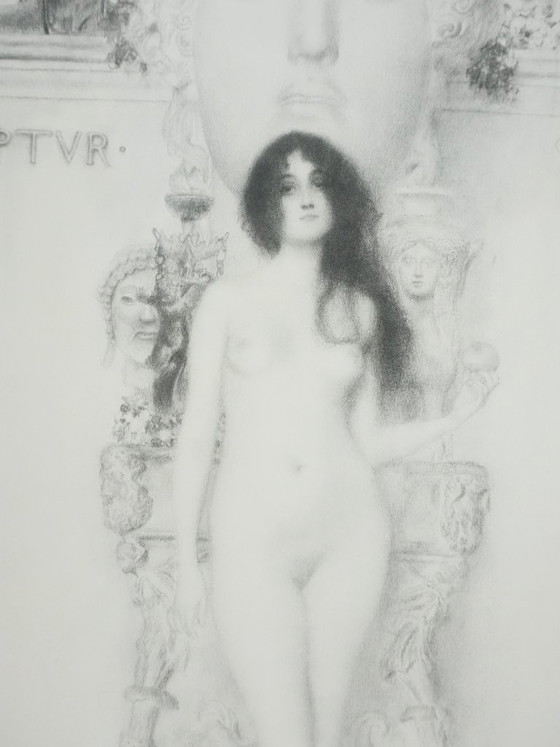 Gustav Klimt: De allegorie van de beeldhouwkunst, gesigneerde lithografie – Litho's & Zeefdrukken, Paper (photo 14 of 15)