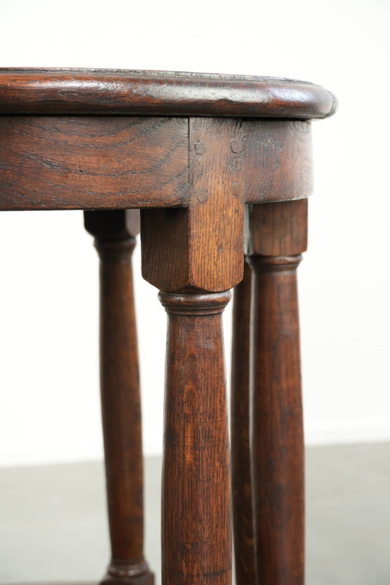 2x Unique Antique English Late 19th Century Side tables with a Great Rural Look – Wood (photo 10 of 11)