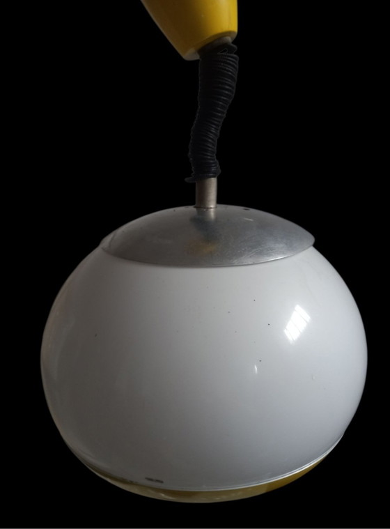 Image 1 of Lampadario in plexi opalino produzione Stilux 