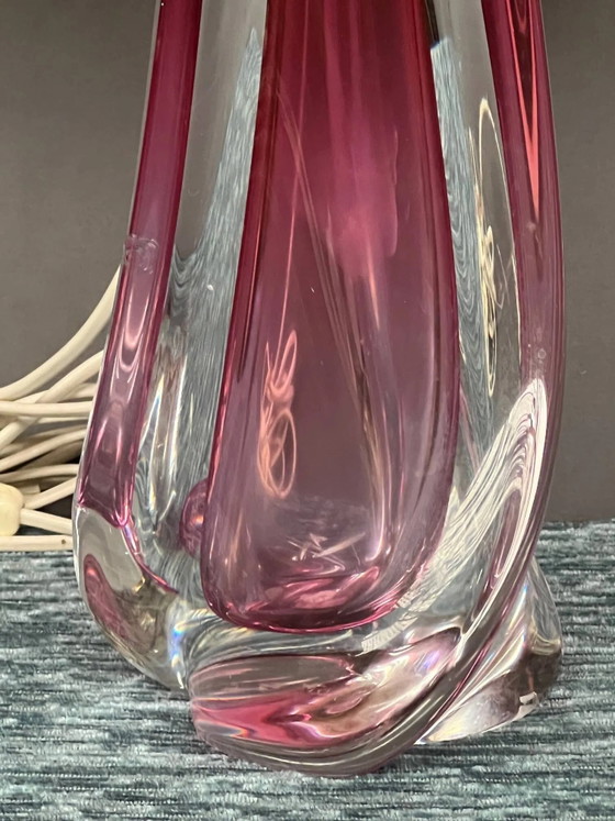 Lampada in cristallo massiccio Val Saint Lambert. – Lampade da tavolo, Crystal, Glass, Vintage (photo 8 of 9)