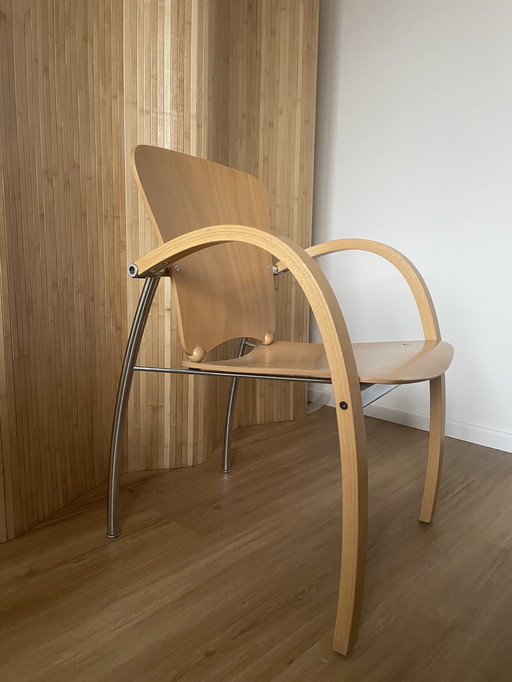 Set van 2 Unieke Vintage Stoelen – Organisch Design met Sculpturale Vormen
