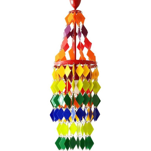 Lustre vintage multicolore 1970