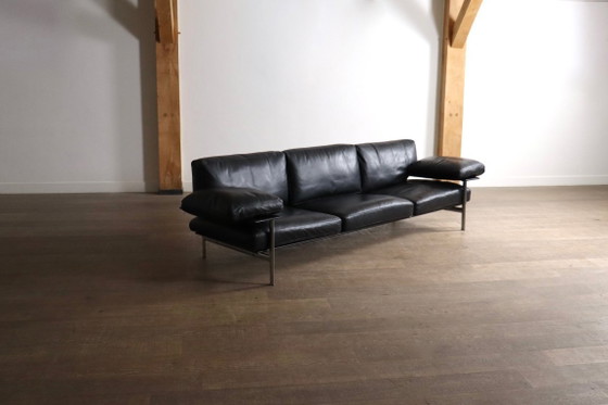 Divano tre posti Diesis in pelle nera di Antonio Citterio per B&B Italia, anni '70 – Divani 3 posti, Leather (photo 6 of 16)