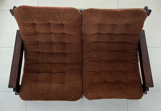 Image 1 of Scandinavische eiken tweezitsbank, jaren 60