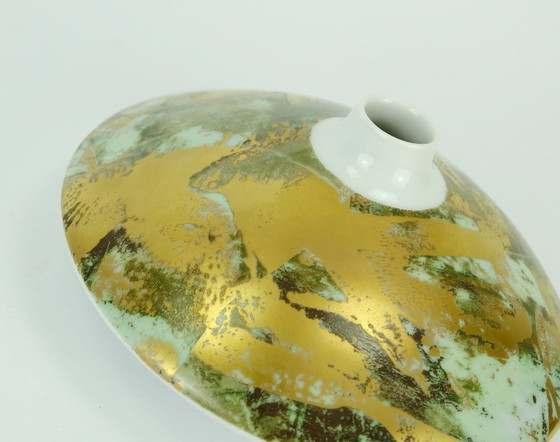 Image 1 of vaso in porcellana a ufo hutschenreuther anni '80, modello 6002, decorazione astratta con graffiti