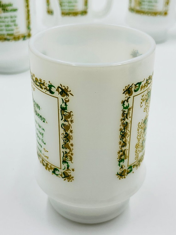Set of 4 Opaline "An Irish Toast" Vintage Cups – Glass & Decanter, Glass (photo 6 of 8)