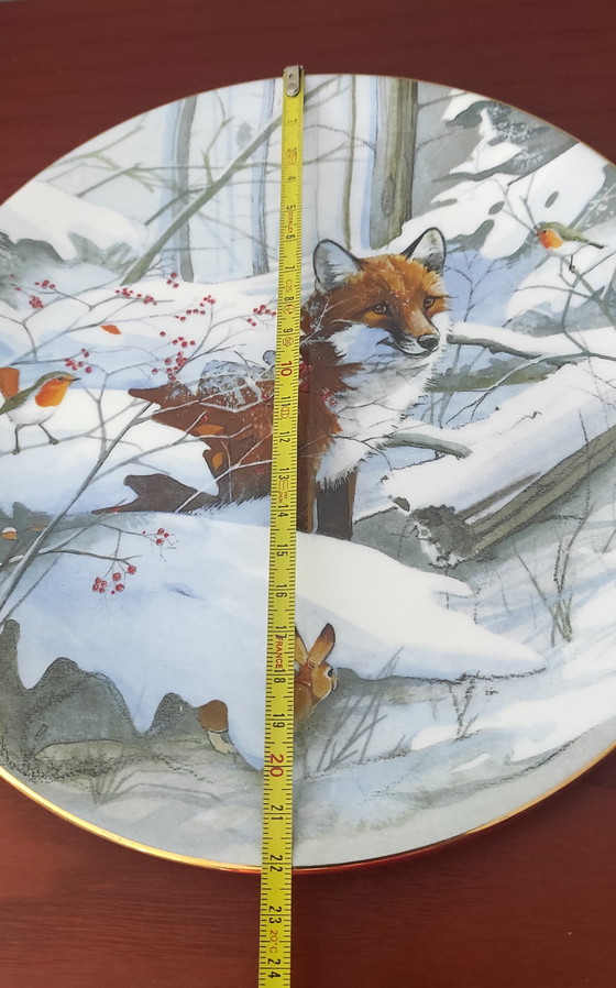 Image 1 of Plaque murale vintage Walty Dudok van Heel « Winter » – Porcelaine fine limitée (n° 515)