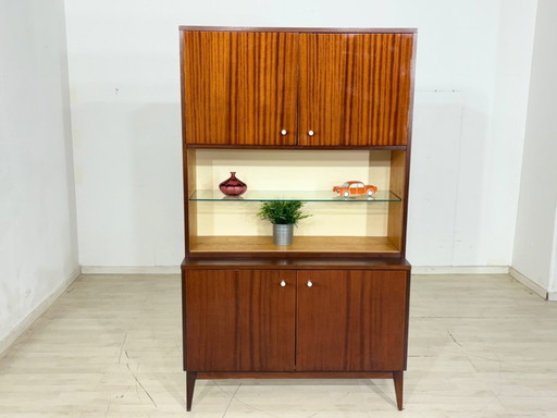 Vetrina di metà secolo, credenza, mobile da soggiorno, armadio vintage