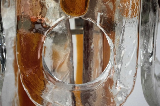 Image 1 of Italian Vintage Murano glass chandelier by Mazzega, model Occhio. Italy 1970s