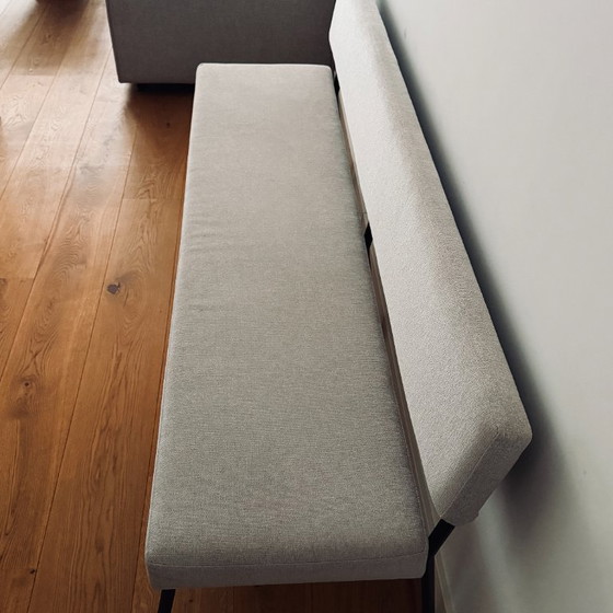 Image 1 of Banc de salle à manger scandinave Aspen beige recyclé