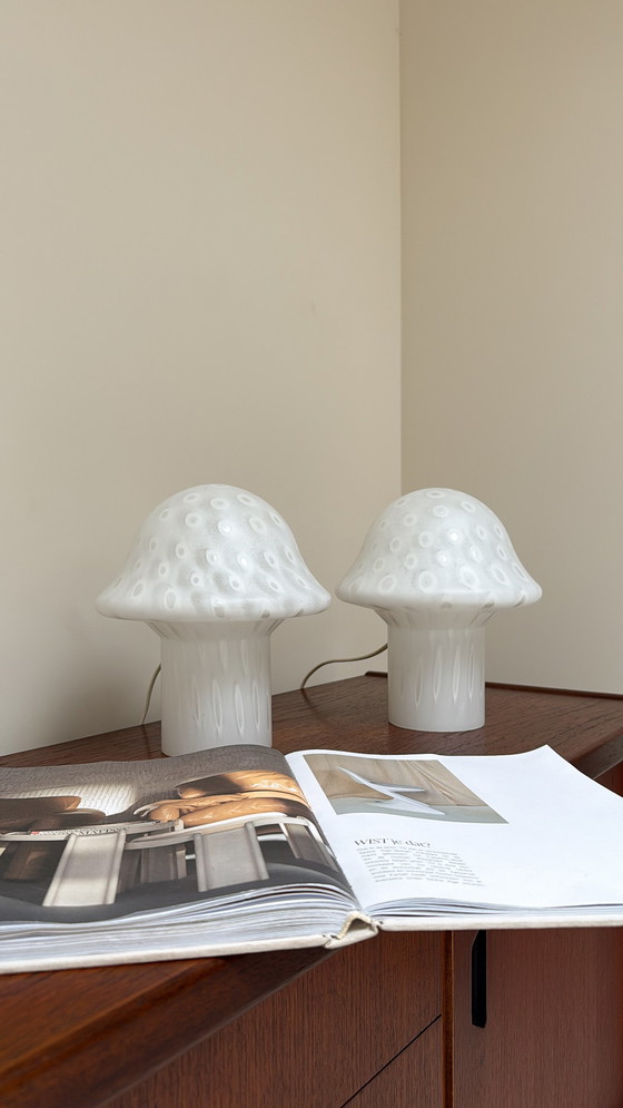 Image 1 of Peill & Putzler mushroom table lamps from the 1970s