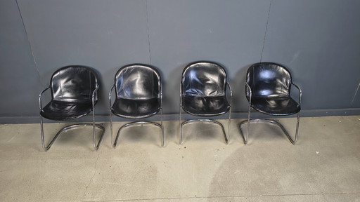 Gastone Rinaldi eetkamerstoelen voor Thema Italië, jaren 70 - set van 4