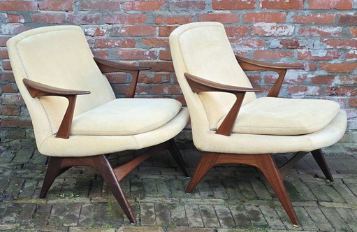 Deux Fauteuils design vintage. Karl Edvard Korseth. LK Hjelle