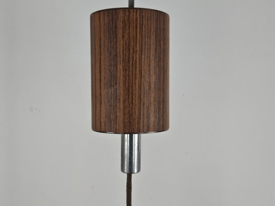 Image 1 of Scandinavian Style Chandelier In Metal And Pleated Paper From The 70S