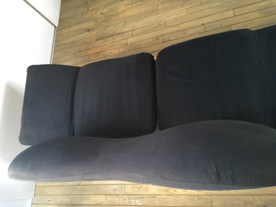 Image 1 of Divano trasformabile di design Bonaldó, tessuto nero, Italia, circa 1980