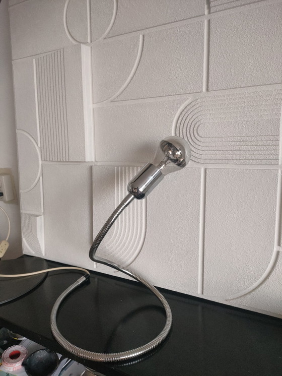 Image 1 of Vintage design snake chroom tafellamp 