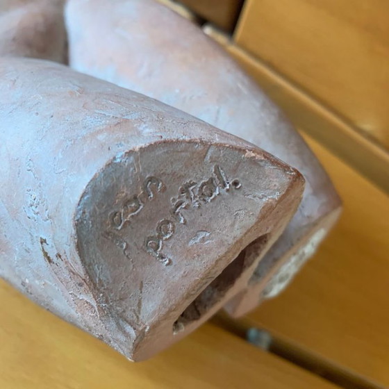 Terracotta female nude Sculpture signed Jean Portal, Ceramic, Beige, Vintage (photo 15 of 15)