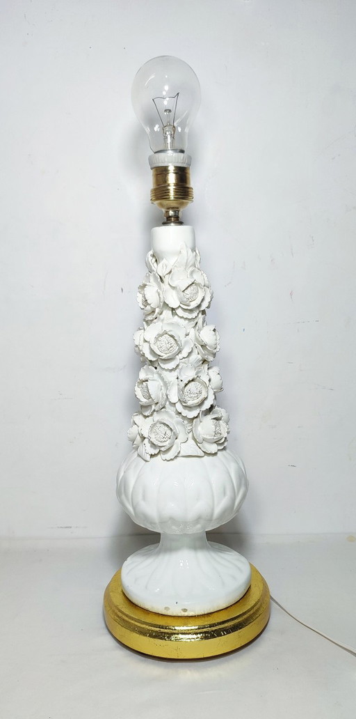 Ceramic table lamp from Manises, Spain, 1970s.