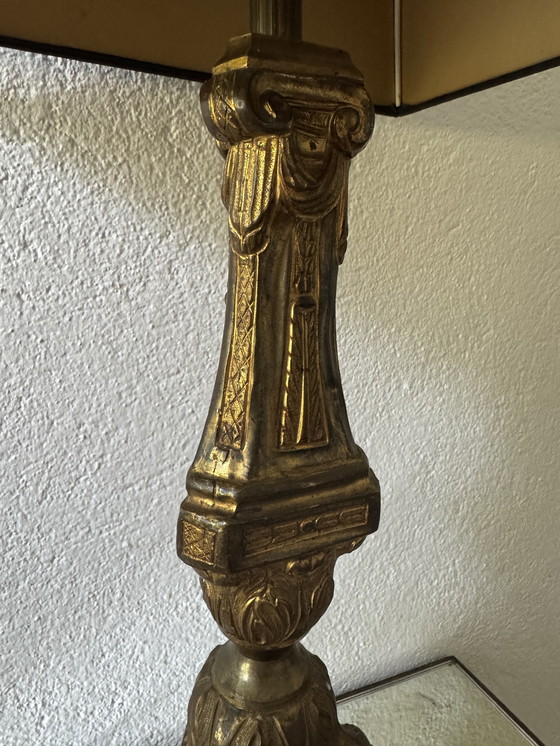 Image 1 of Lampe pique cierge d’église ancien 