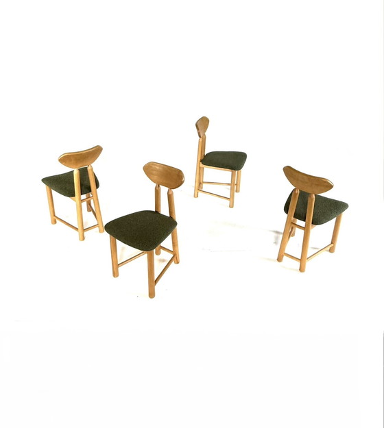 Image 1 of 4x Chaise de salle à manger brutaliste '80