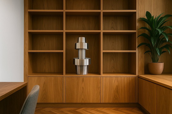 Image 1 of Dôme Deco Vaas 'Toba' - M - Silber