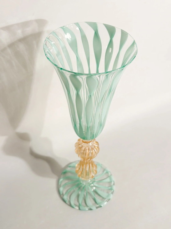 La Murrina Murano Vetro Verde e Foglia d'Oro Vetro, anni '70, Oggetti decorativi (foto 7 di 12)