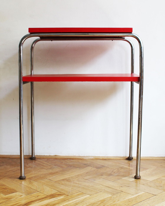 Image 1 of 1930's Modernist Tubular Side Table Model R7 by Slezak