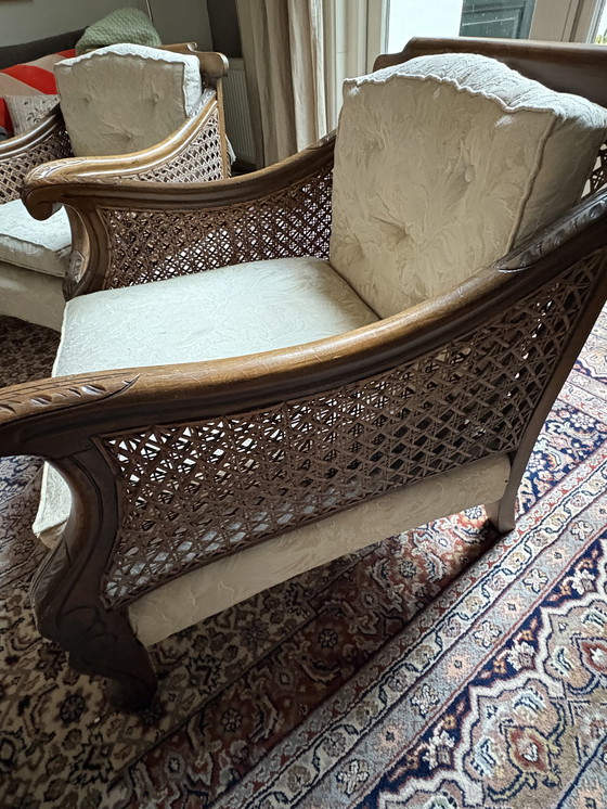 Image 1 of Set di sedie (legno e vimini)