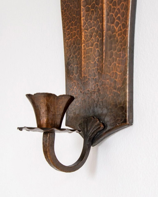 Appliques murales en cuivre martelé – wandlampen, Copper (photo 2 of 5)