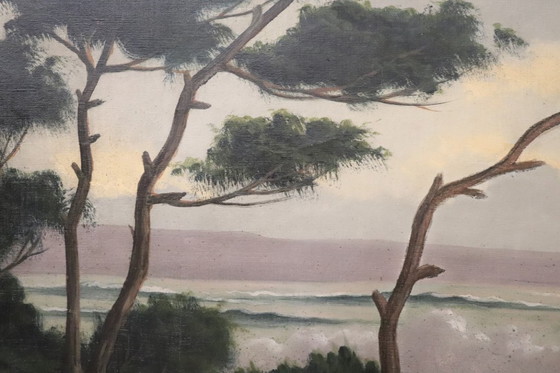 Image 1 of Olieverfschilderij op canvas gesigneerd L. Boulnois, Zeegezicht