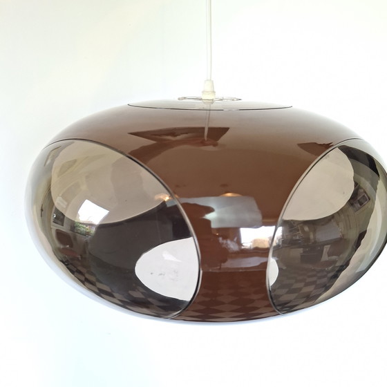 Image 1 of Massive Bug Eye brown vintage space age lamp