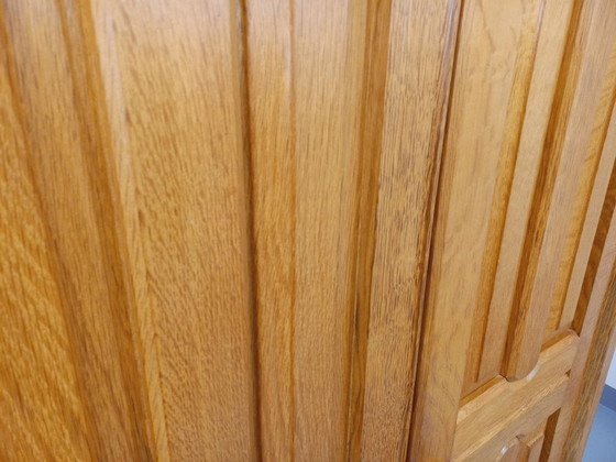 Image 1 of Guillerme et Chambron vintage solid oak wardrobe from the 60s