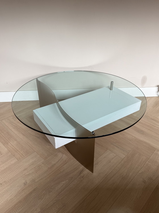 Image 1 of Mesa de centro de cristal Caspirini Klee (con cajón)